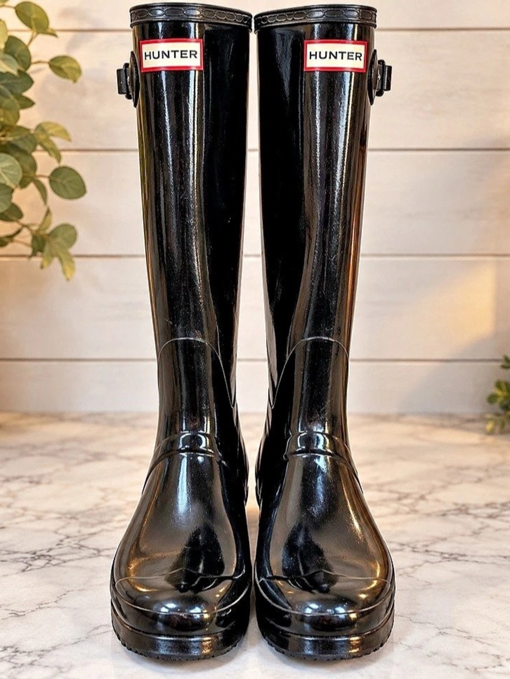 Hunter Original Tall Gloss Black Rain Boots Women’s US 9 UK 7 EU 40/41